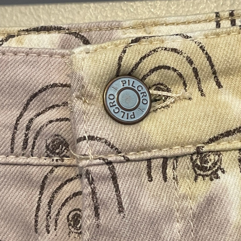 Anthropologie Rainbow Print Tie Dye Jean Shorts - Picture 5 of 9